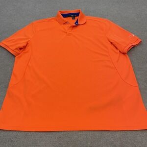 RLX Ralph Lauren Polo Shirt Mens XL Orange Cowboys Golf Club Performance Stretch